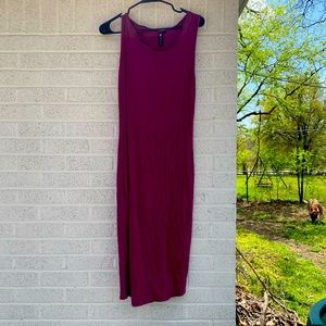 Maroon maxi dress